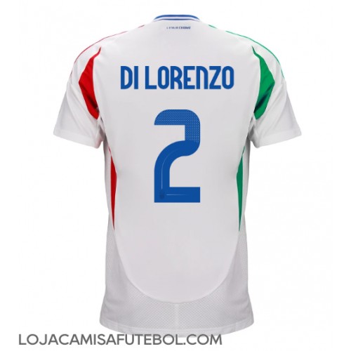 Camisa de Futebol Itália Giovanni Di Lorenzo #2 Equipamento Secundário Europeu 2024 Manga Curta